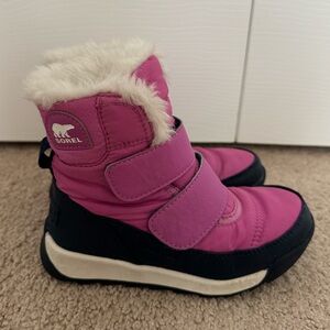 Sorel Whitney II Bright Lavender/Navy Waterproof Snow Boot Girls Size 11